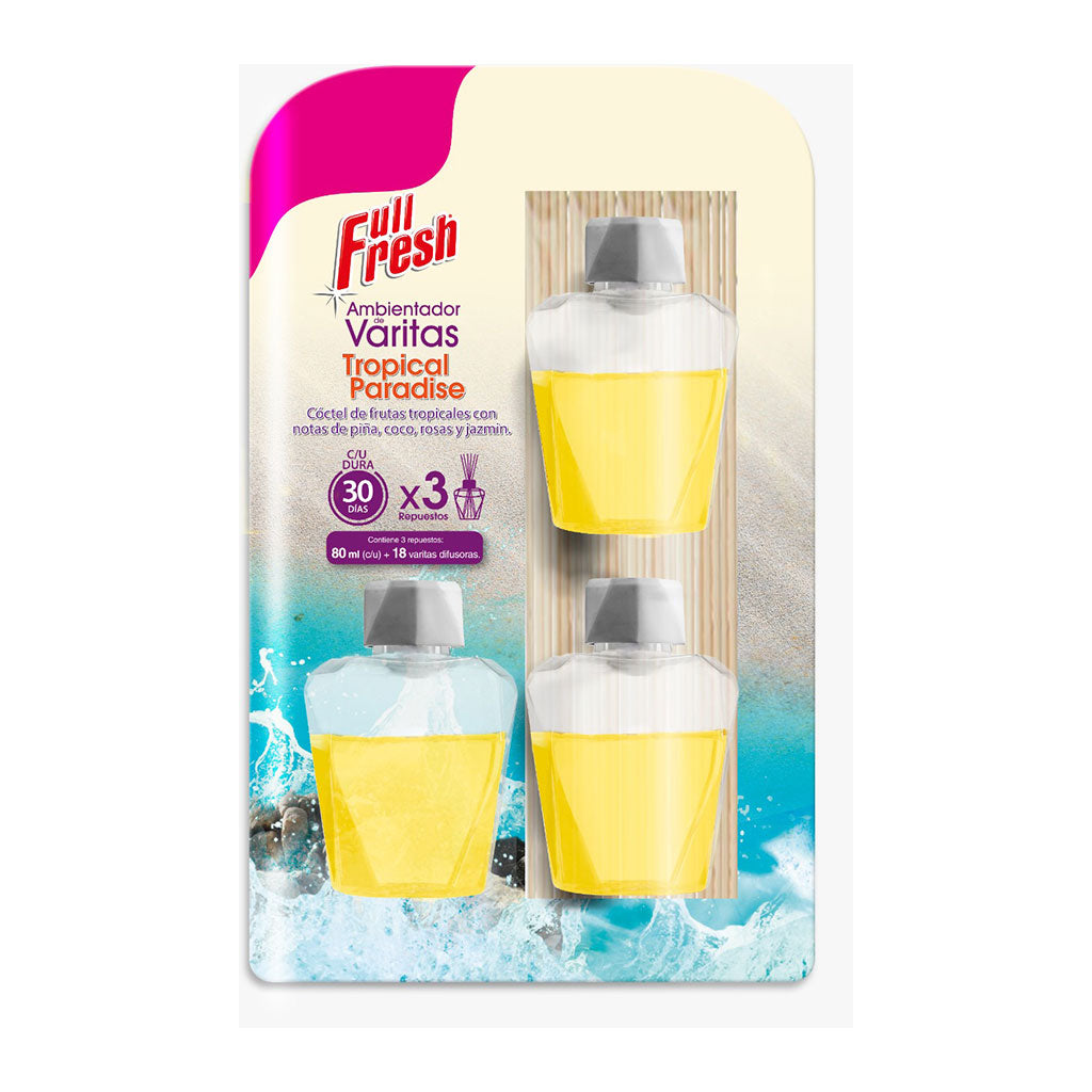 Ambientador Difusor de 80 ml x 3 und - Full Fresh