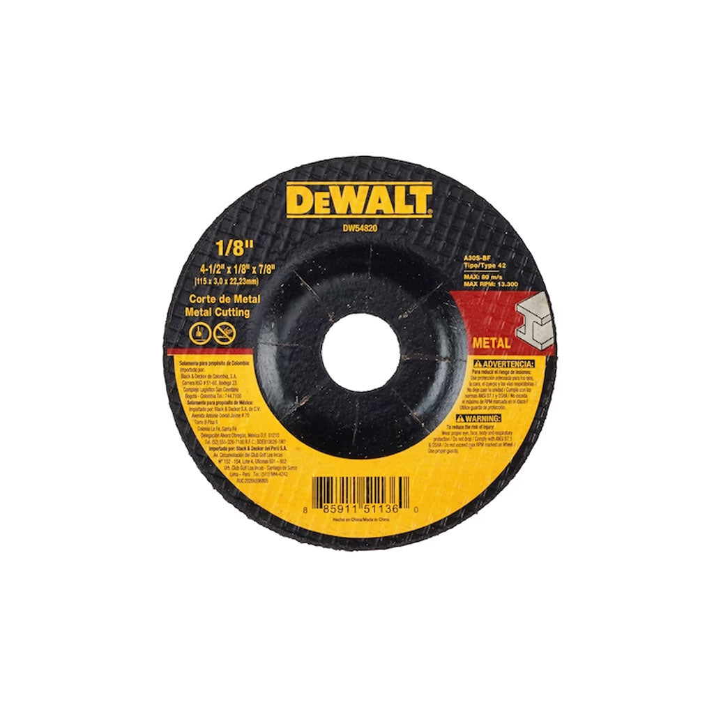 Disco Abrasivo de Corte - Dewalt