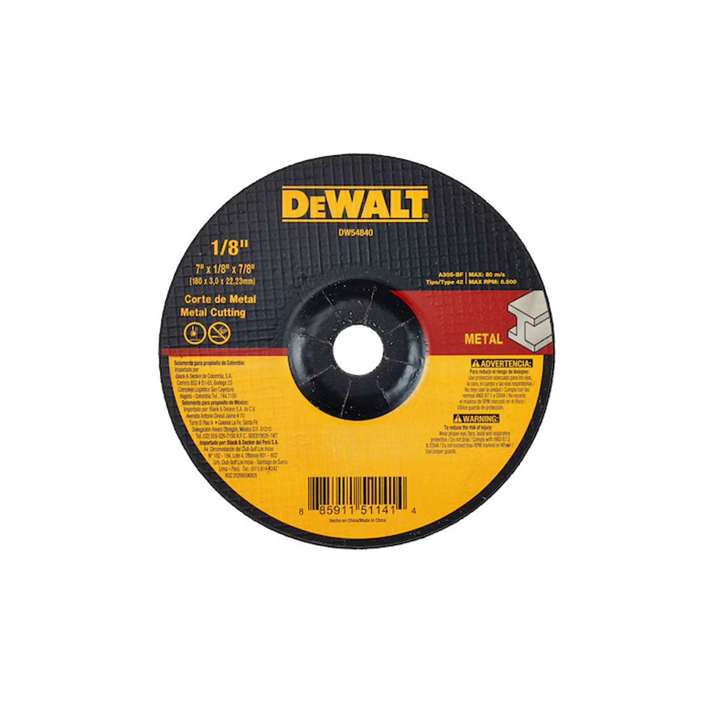 Disco Abrasivo de Corte - Dewalt