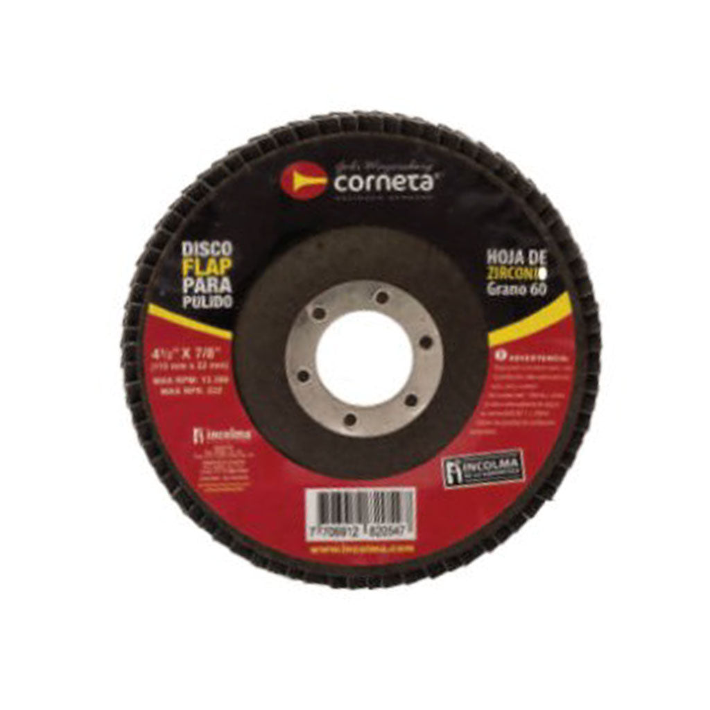 Disco Flap Para Pulir 4-1/2" x 7/8" - Corneta