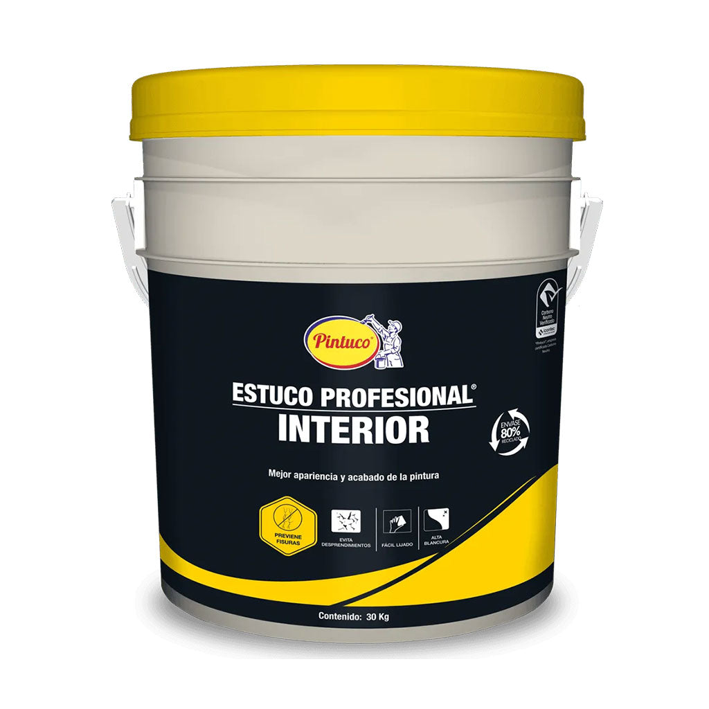 Estuco Profesional Interior Blanco Cuñete 30 kg - Pintuco