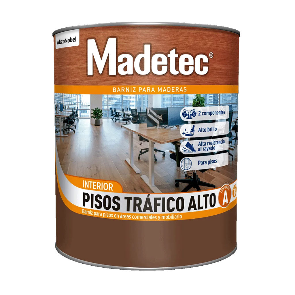 Madetec Pisos Tráfico Alto Brillante Incoloro Galón - Pintuco