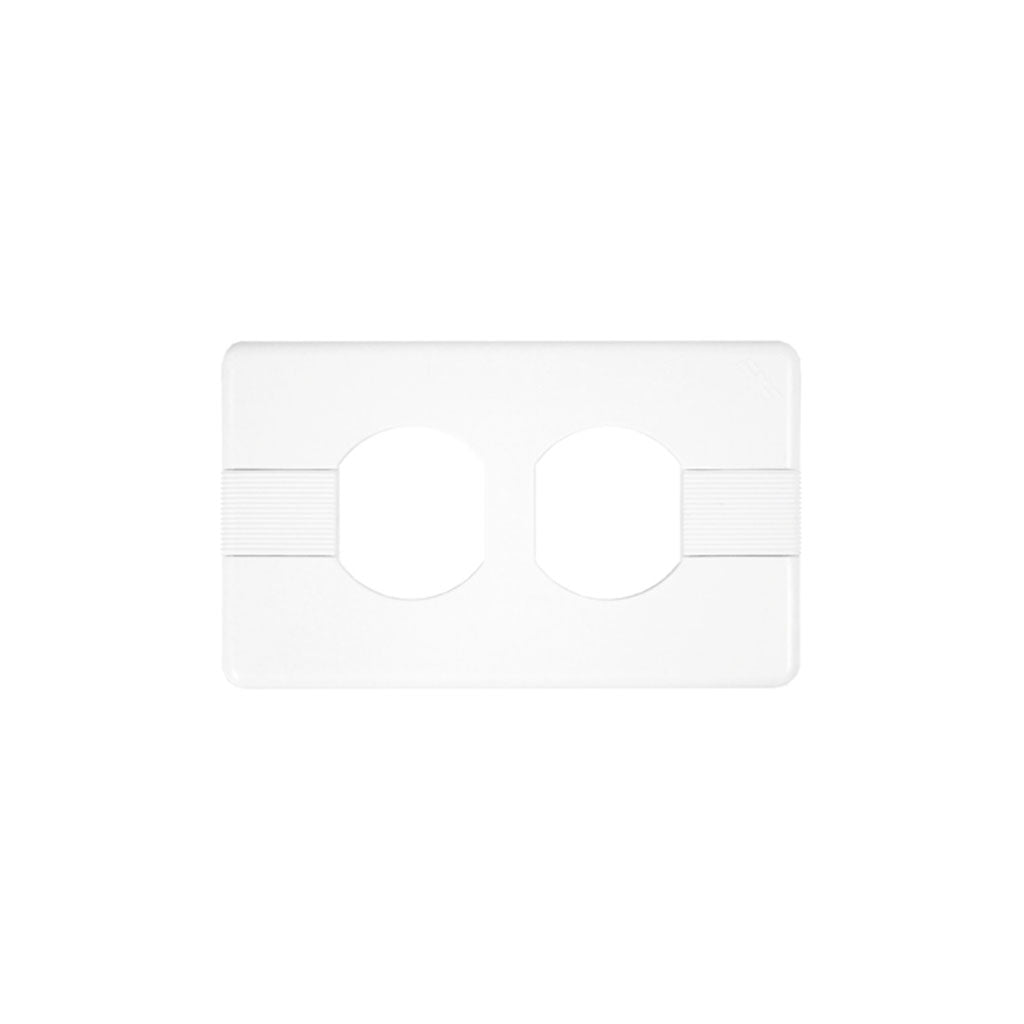 Placa Toma Doble Blanco T-LEV - AVE