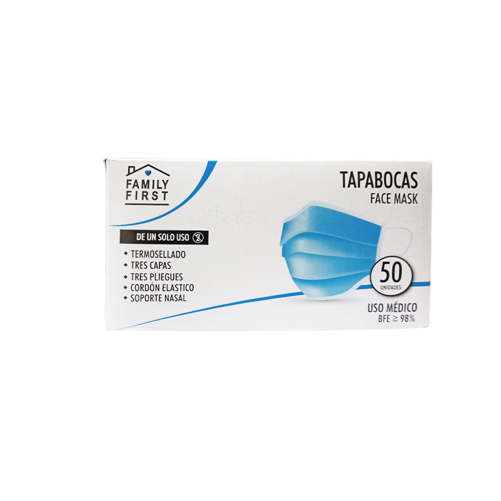 Tapaboca TMS98 Azul Caja de 50un - Inversiones Acemar