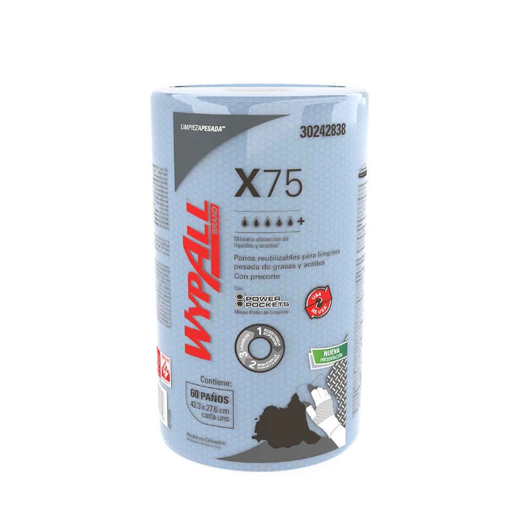 Wypall X75 Plus Industrial Rollo - Wypall-Kimberly-Clark