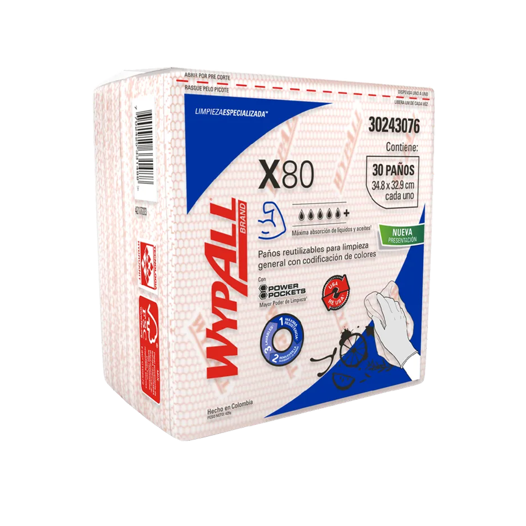 Wypall X80 Plus Con Power Pockets Paquete - Wypall-Kimberly-clark