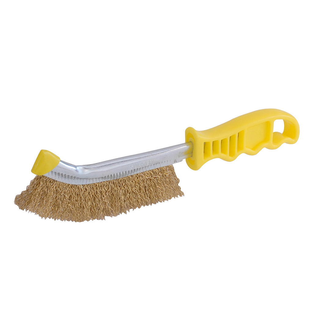 Cepillo de Alambre de Acero Latonado Mango Curvo - Surtek