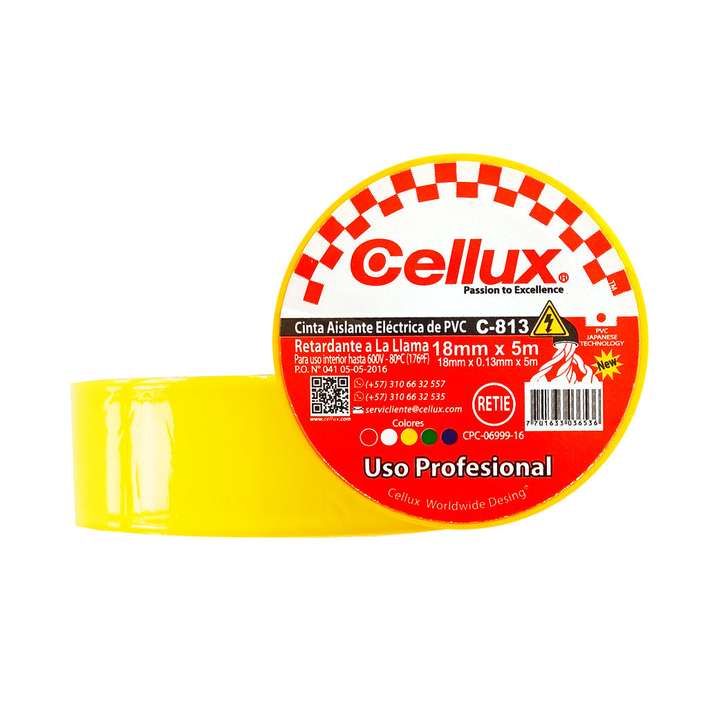 Cinta Aislante Eléctrica Profesional - Cellux