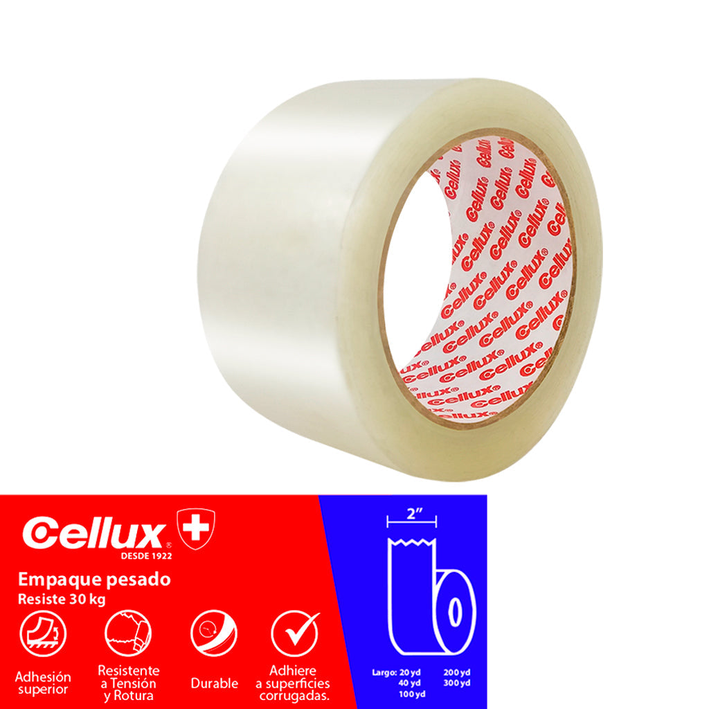 Cinta de Empaque Pesado (Industrial) 2" x 40 yds - Cellux