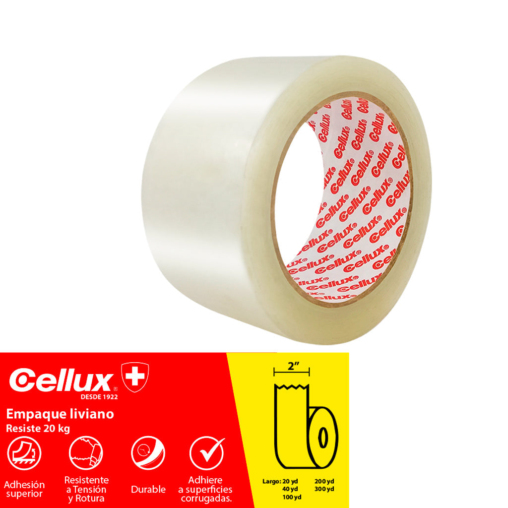 Cinta de Empaque Liviano Transparente - Cellux