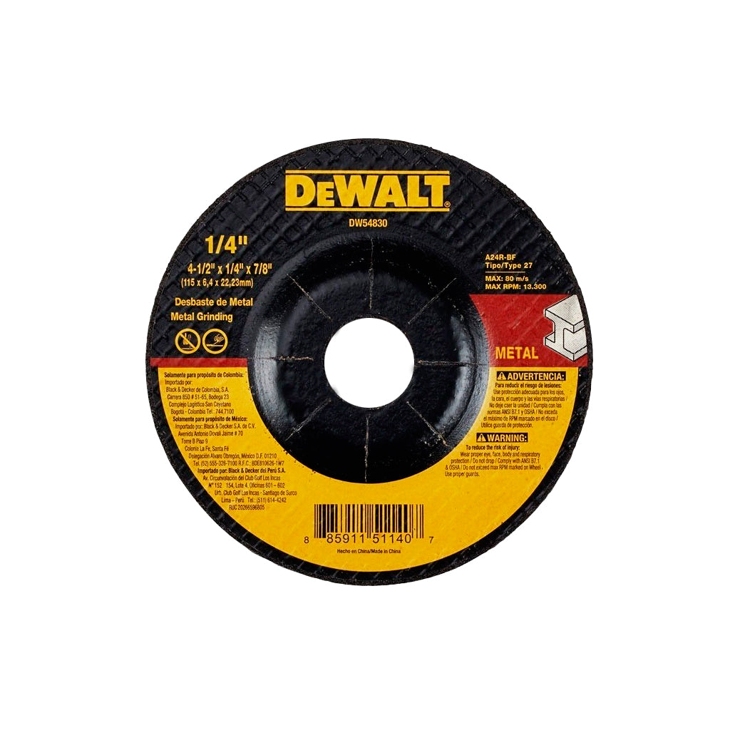 Disco Abrasivo Desbaste de Metal - Dewalt