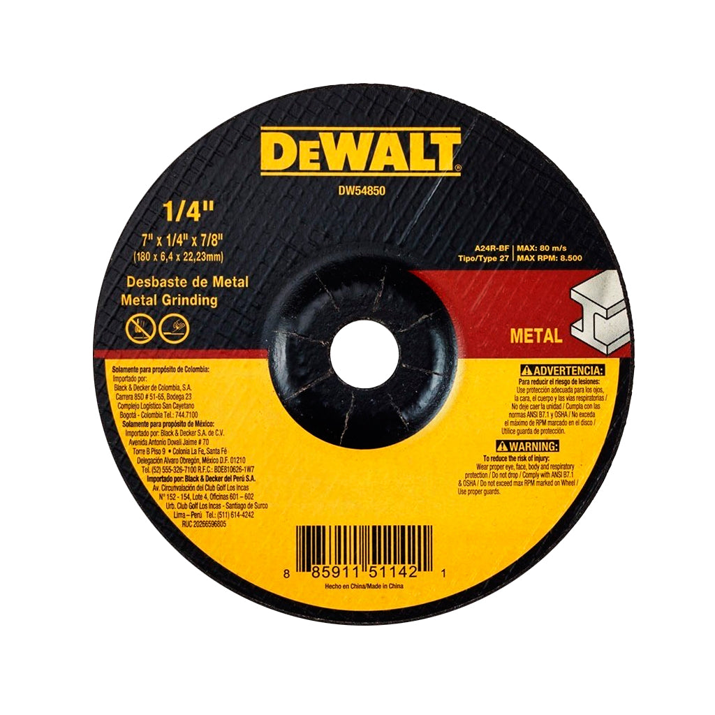 Disco Abrasivo Desbaste de Metal - Dewalt