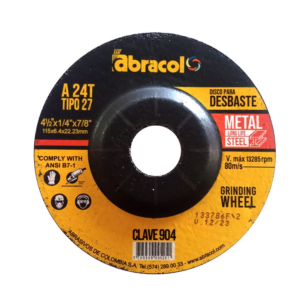 Disco Metal Desbaste Tipo 27 Abracol