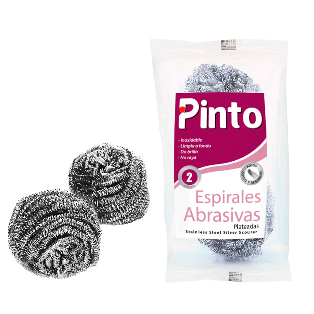Espirales Abrasivas Plateadas 2 Unidades - Pinto