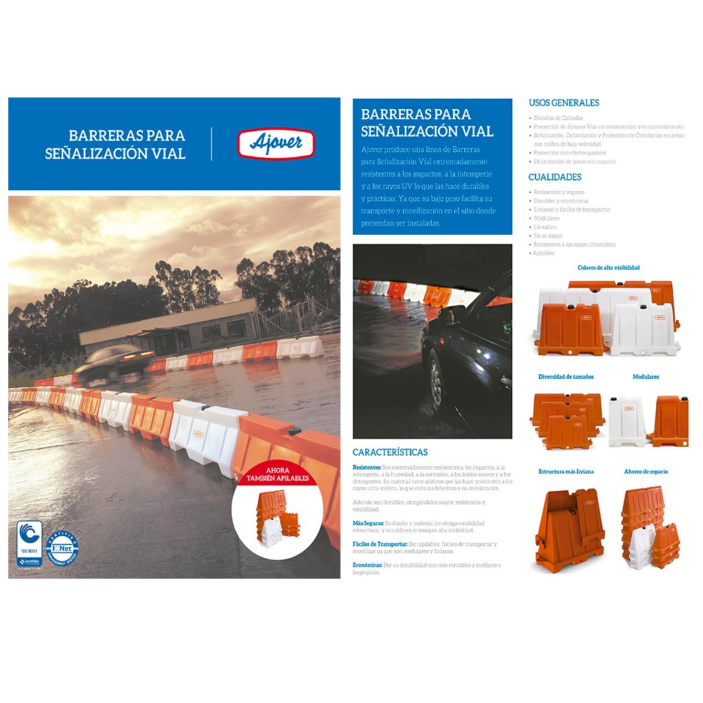 Barrera Para Vía 2 mts Largo x 1 mts Alto - Ajover