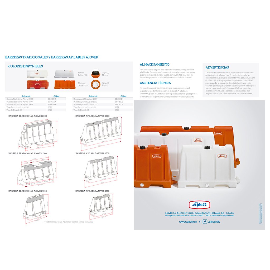 Barrera Para Vía 2 mts Largo x 1 mts Alto - Ajover