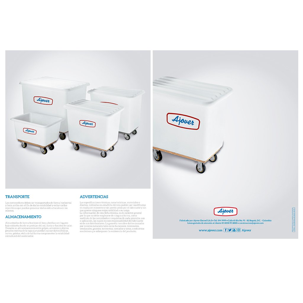 Carro Contenedor Sin Tapa - Ajover