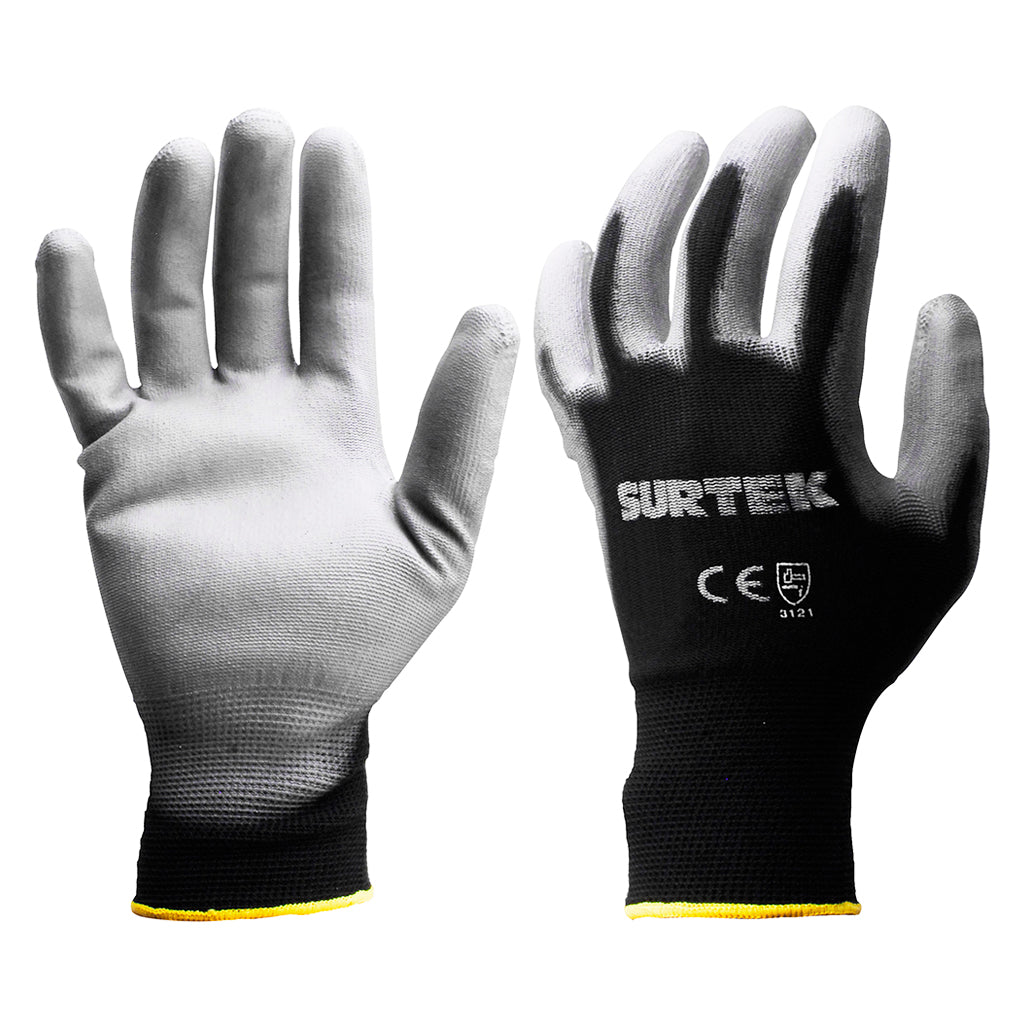 Guante de Nylon con Recubrimiento de Poliuretano Talla Mediana - Surtek