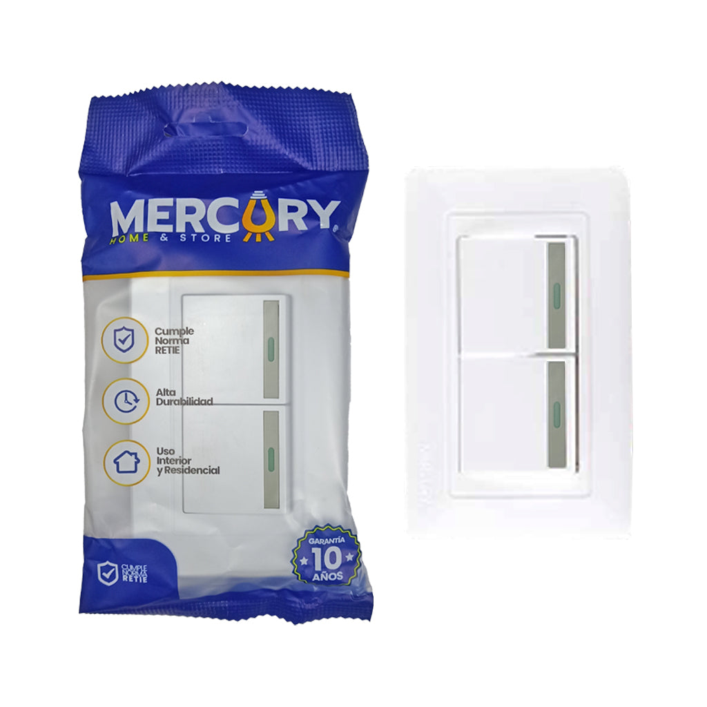 Interruptor Conmutable Blanco - Mercury