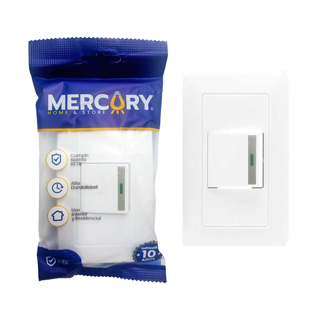 Interruptor Conmutable Blanco - Mercury