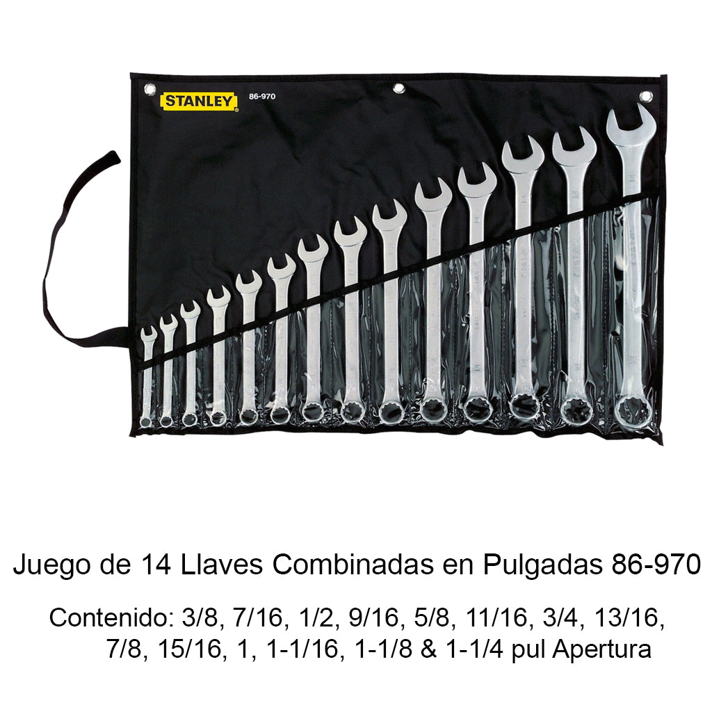 Juego de Llaves Combinadas - Stanley