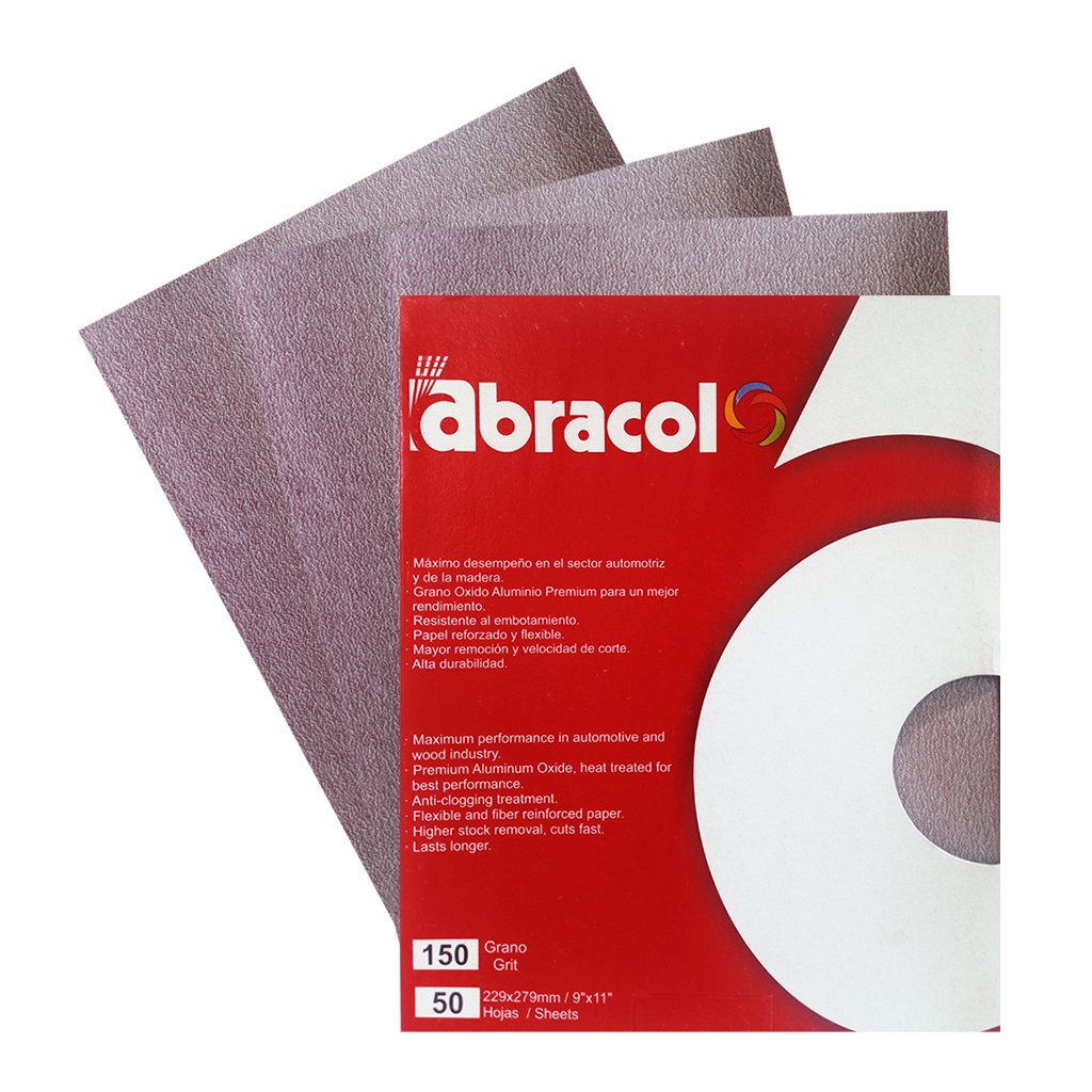 Lija Roja Lijado en Seco Abracol