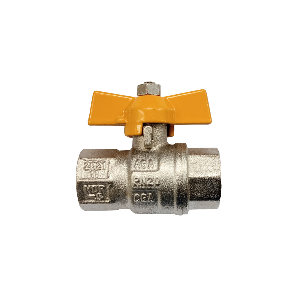 Válvula Bola Gas Bronce Cromado NPT - Codifer