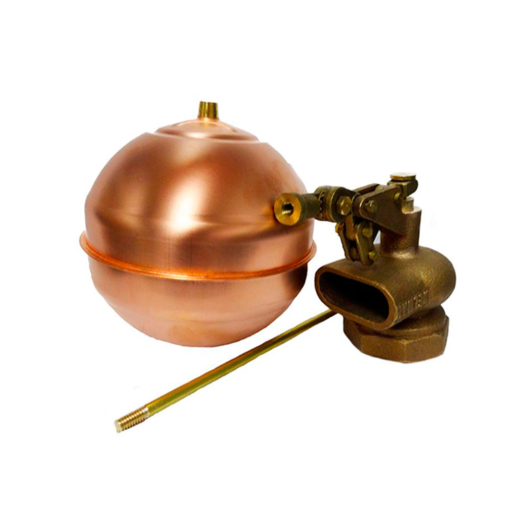 Válvula Flotadora en Bronce con Bola Cobre - Helman