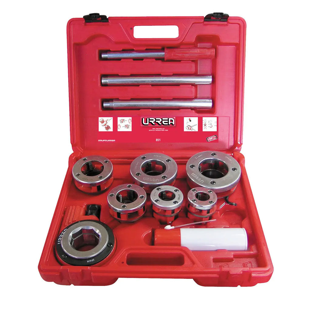 Juego de Tarraja 1/2" - 2" NPT 8 Piezas - Urrea