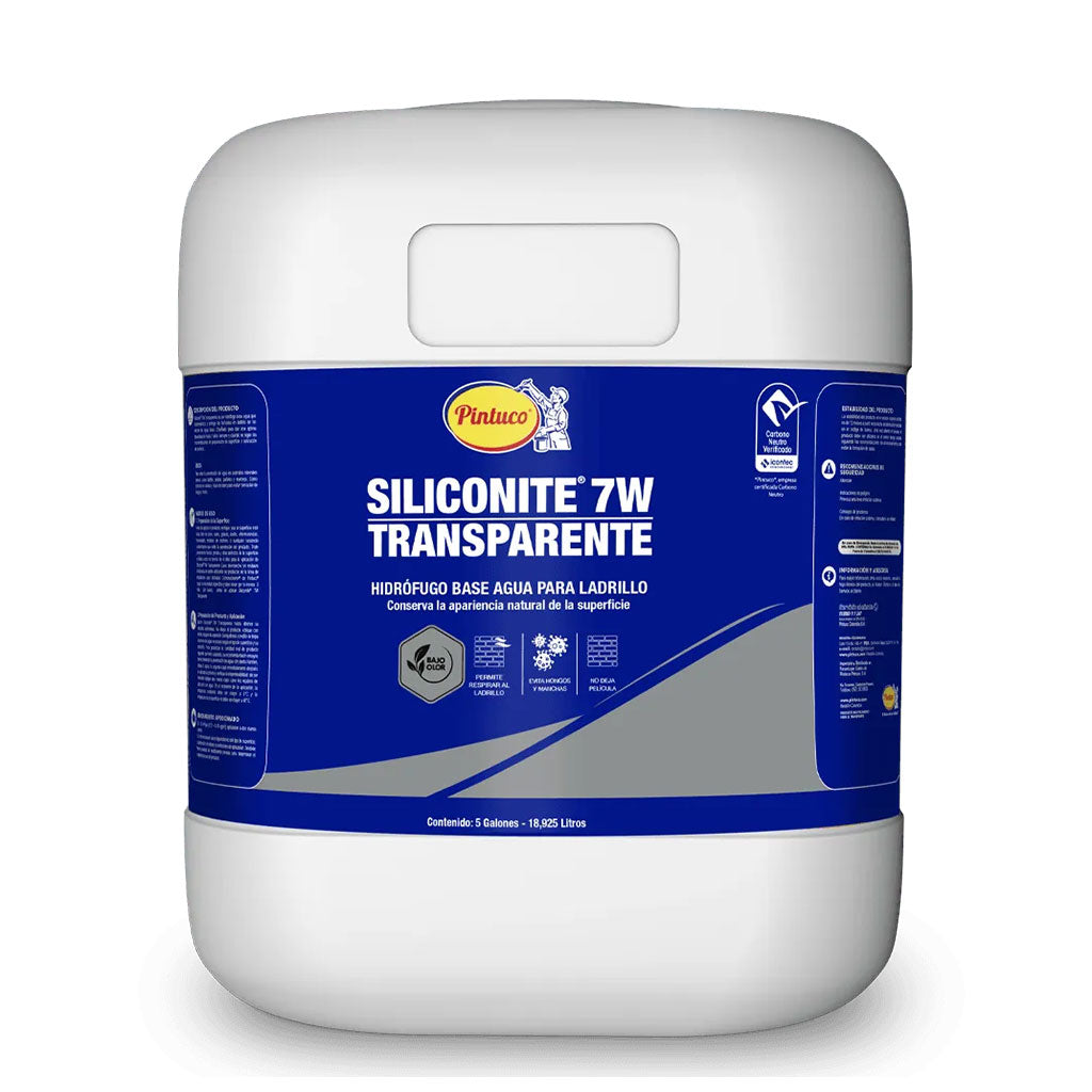 Siliconite 7W Transparente 5 Galones - Pintuco