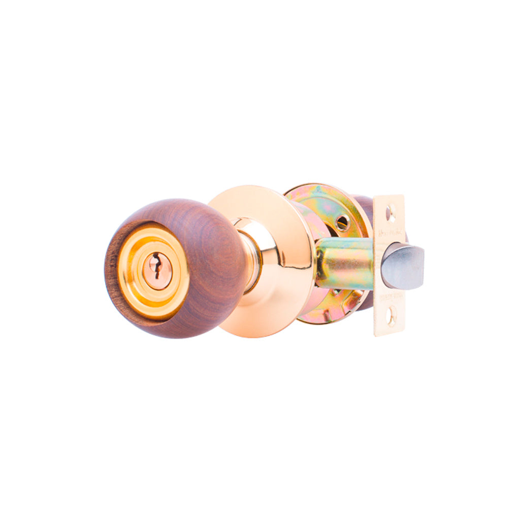 Cerradura de Pomo Madera 250/251/256 Dorada - Duralock