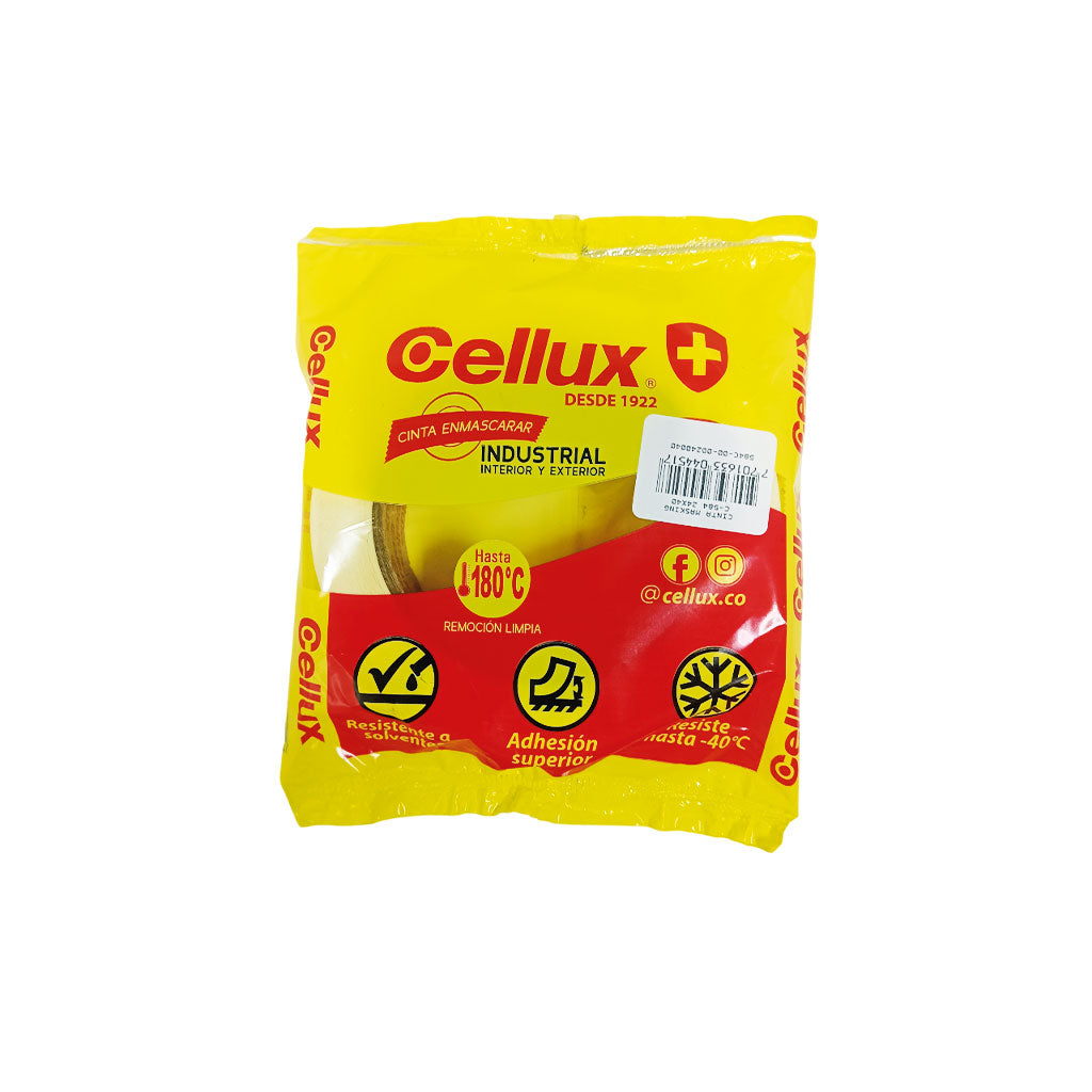 Cinta Enmascarar Industrial Alta Temperatura 40yds - Cellux