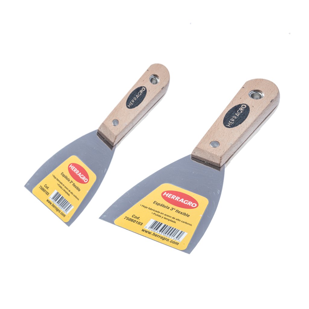 Espátula Flexible Mango Madera - Herragro